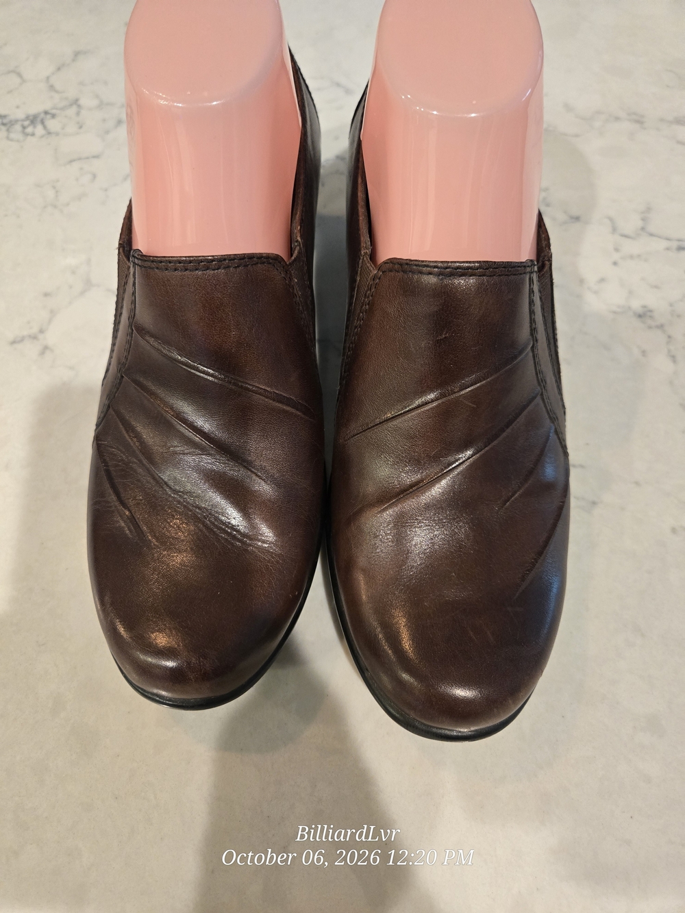 Clarks Dark Brown Slip-On Leather Loafers